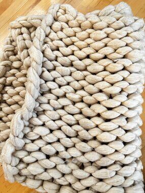 Merino Wool | Wool Chunky Knit Blanket Throw Hygge Scandinavian Cozy